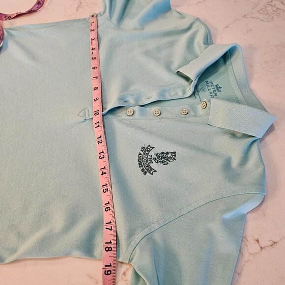 Peter Millar Women's Size Medium St. Andrews Logo Long Sleeve Polo Shirt - Picture 7 of 9